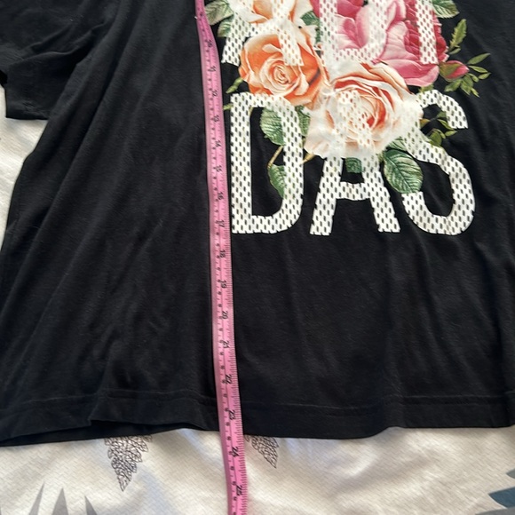 Adidas Floral T Shirt, Size 2X Plus, Black - Picture 14 of 14